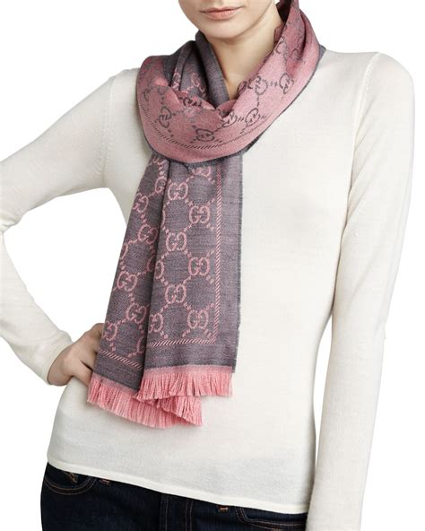 wool gucci scarf women|silk Gucci scarf women.